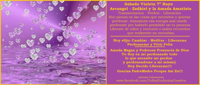 7º rayo - violeta - Hoy decido perdonarme, liberarme de rencores y vivir feliz