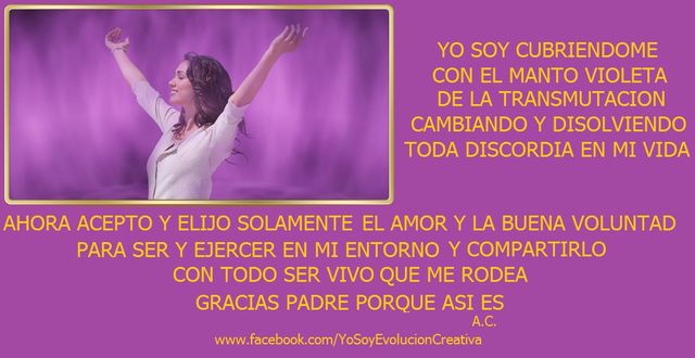 7º Rayo - Violeta - Ahora elijo solamente el Amor y la Buena Voluntad