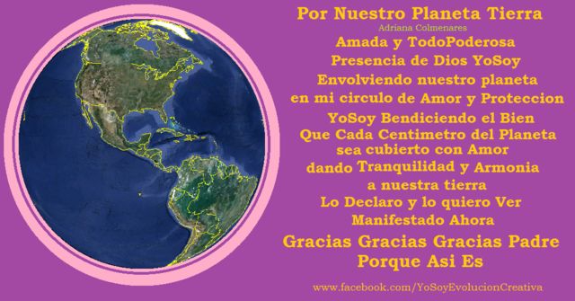 7º Rayo - Violeta - Cada centimetro del planeta es cubierto con mi Amor - Tranquilidad, Libertad y Armonia - Bendigo el Bien y quiero verlo, Gracias PadreMadre porque Asi es!
